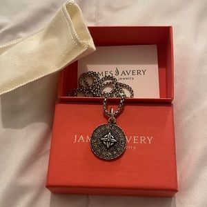 James Avery “Point the Way Charm” & 20” Heavy Box Chain